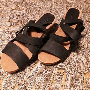Sanita olympia flex sandal black with box